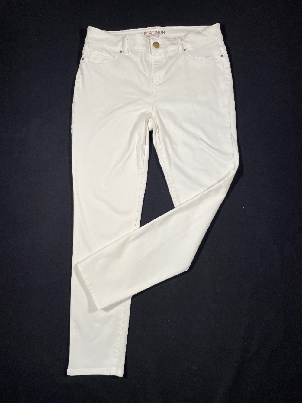 Chico's Platinum Jeans Stretch Pull-on Alabaster Cotton Blend size 1.5 / US 10